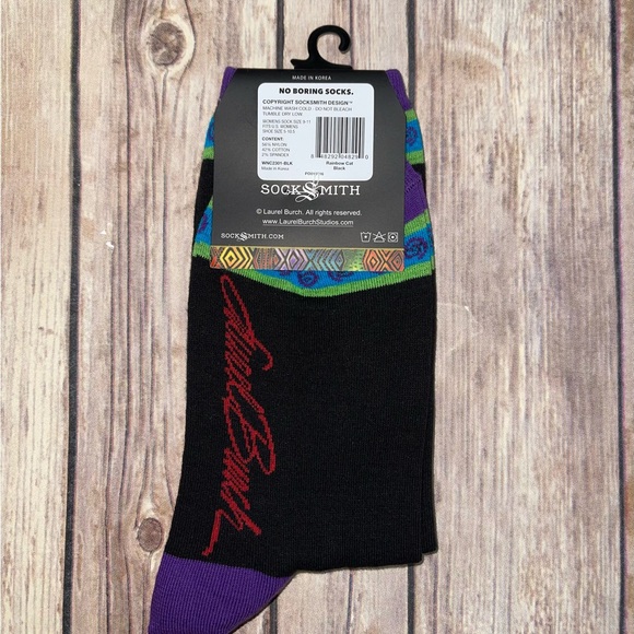 Laurel Burch Rainbow Cat Crew Socks - Picture 4 of 4